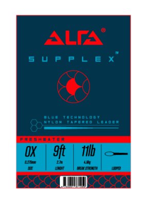 Alfa Fishing Supplex Blue Camo Tapered Leader 9ft